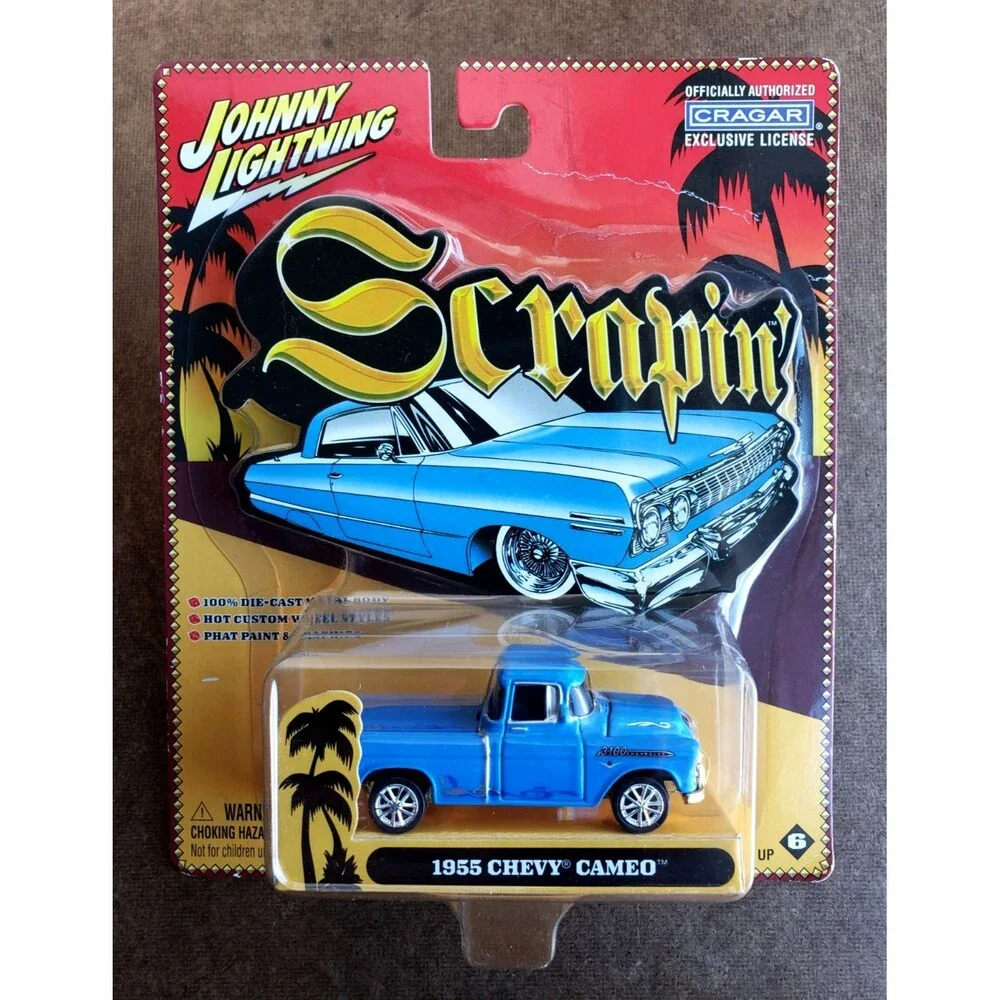 2003 Johnny Lightning 1955 CHEVY CAMEO SCRAPIN’ Blue Chevrolet Pickup Truck 1:64